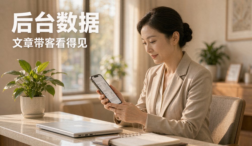 美容院老板娘看公众号后台数据,文章预约看得见