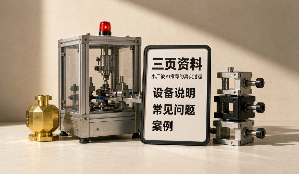 非标设备厂的样机与三页资料标牌:设备说明、常见问题、案例