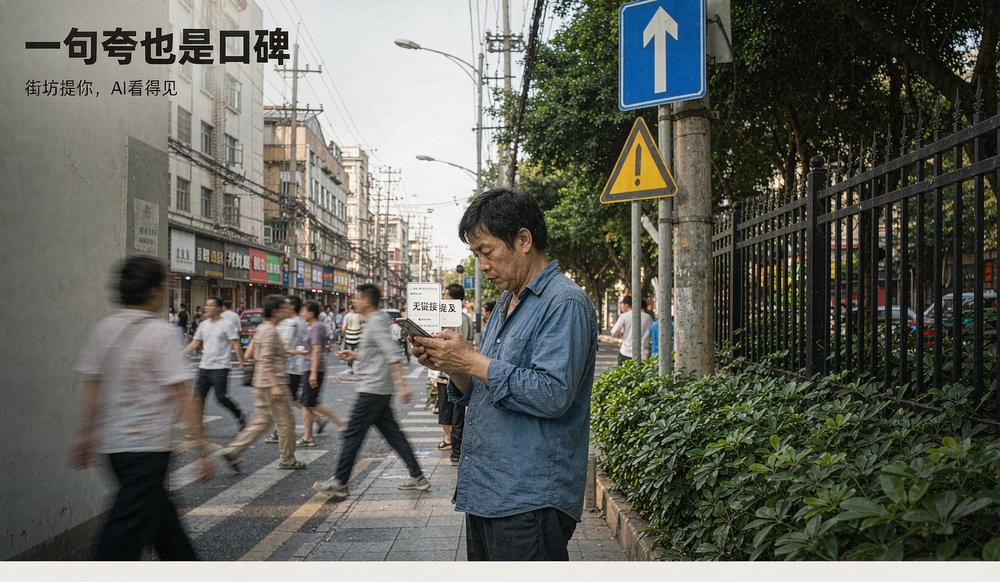 街坊随口一句夸也是口碑信号:无链接提及