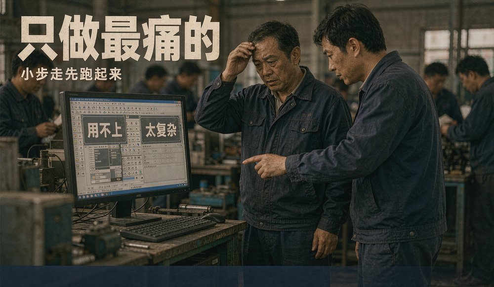车间师傅面对复杂软件界面:定制功能只做最痛的一块