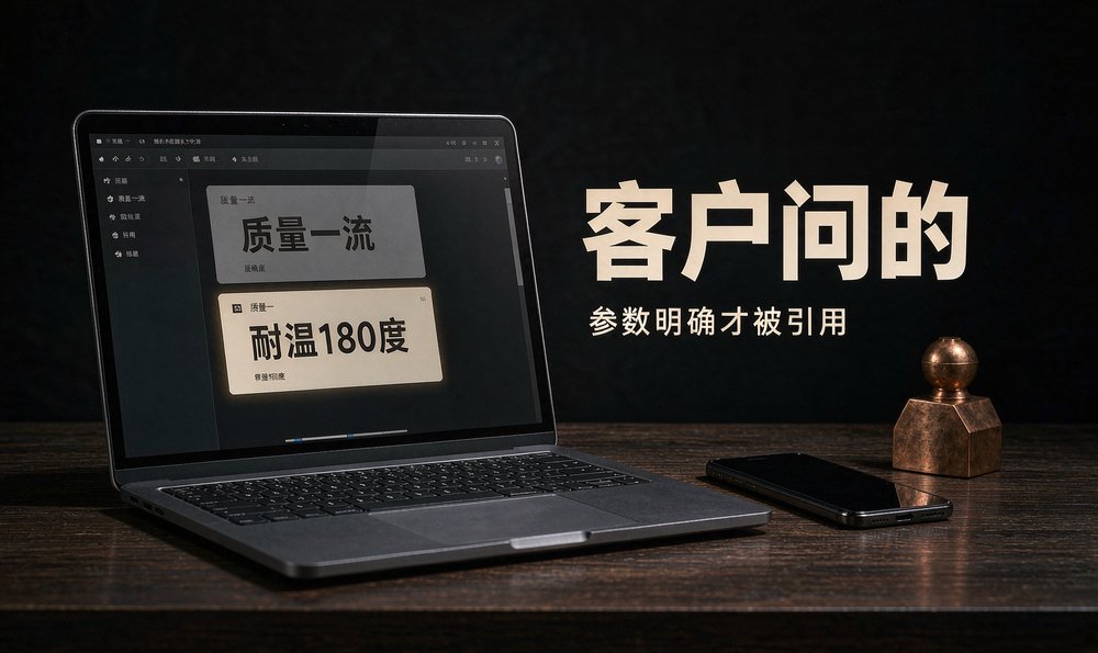 把宣传语改成明确参数:官网内容AI才爱引用