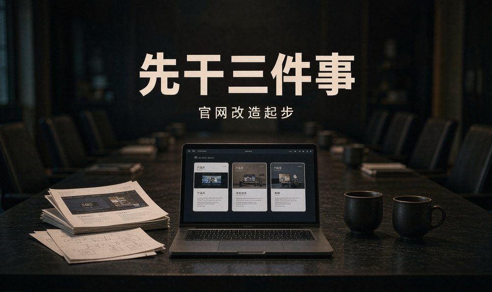 对着旧官网截图规划改版:先干三件事