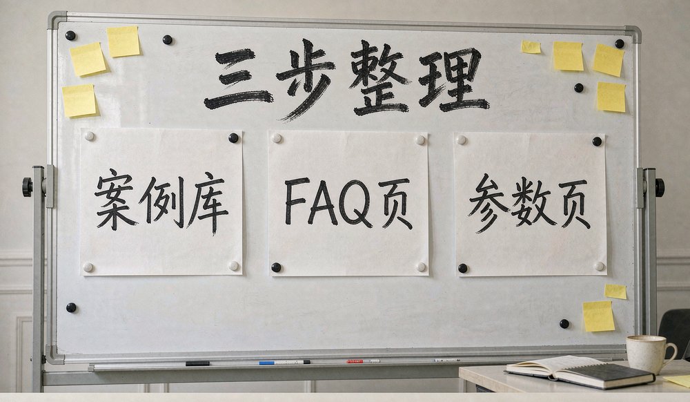 案例库、FAQ页、参数页三步整理，外贸独立站GEO优化路子