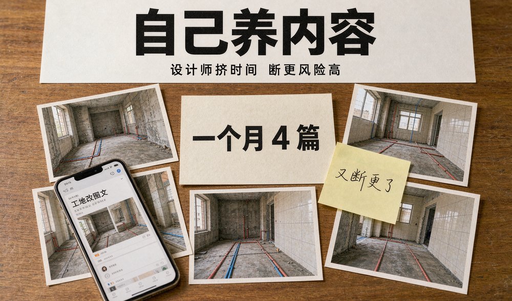 装修公司自己养官网内容,工地实拍改图文做GEO