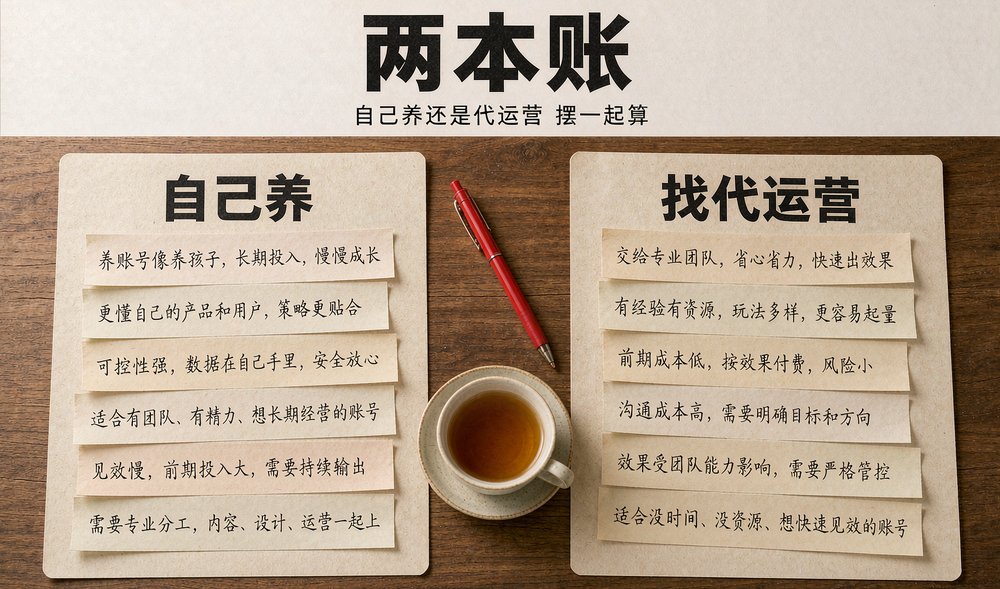 装修官网内容自己养和代运营两本账对比,GEO获客怎么选