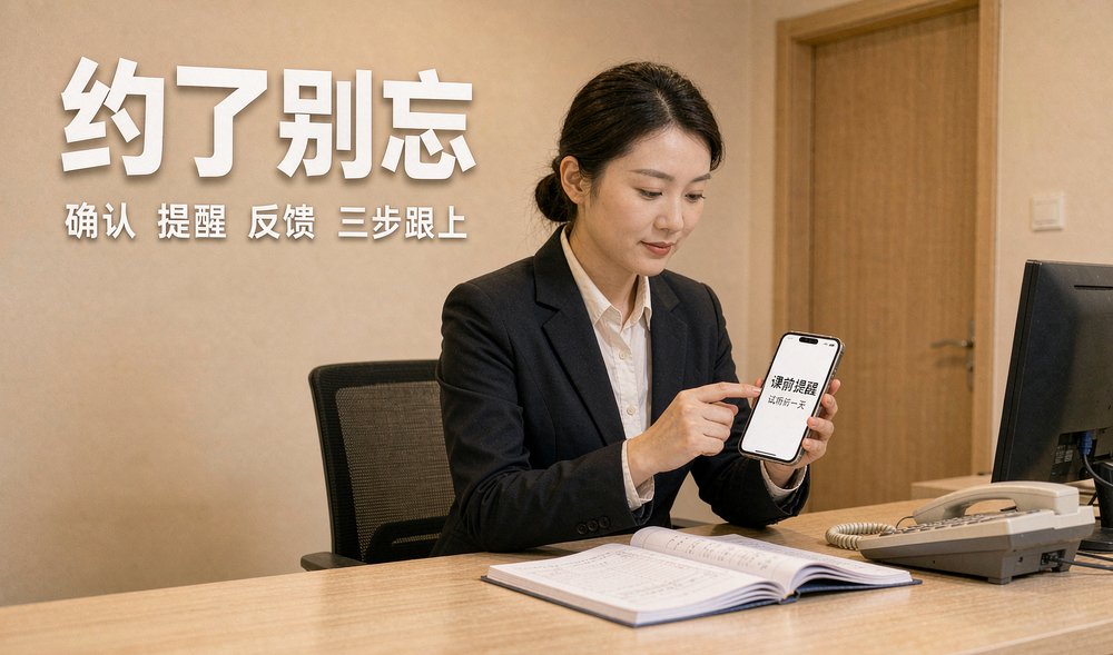 小程序试听预约配课前提醒，家长到场率明显上来