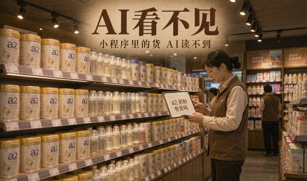 母婴店小程序里的货AI读不到,零售店做官网让AI看见你
