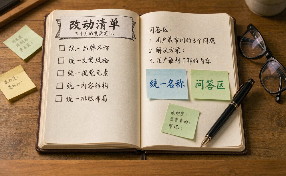 笔记本上的改动清单,各平台写法统一后AI更容易认出机构