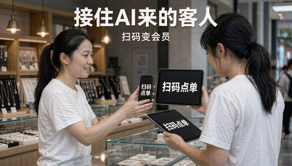 店员引导扫码点单，把AI带来的客人变成会员