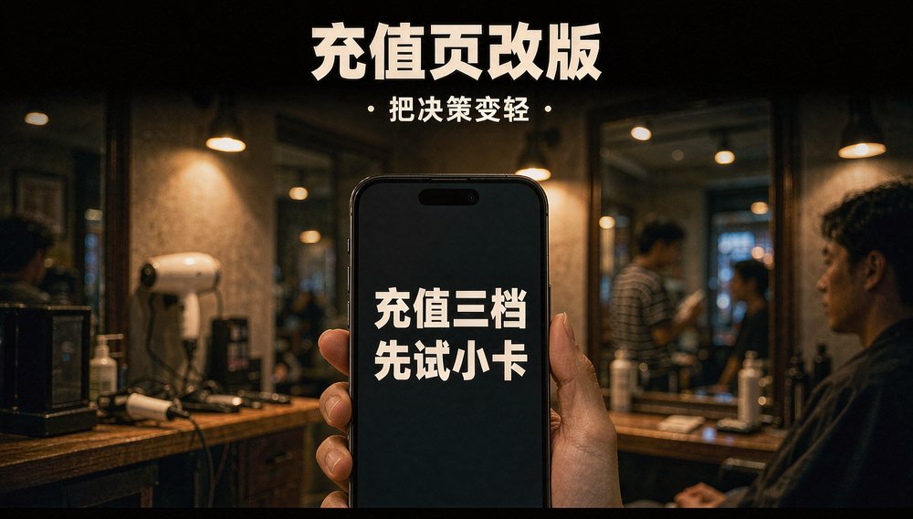 充值页三档改版,先试小卡把决策变轻