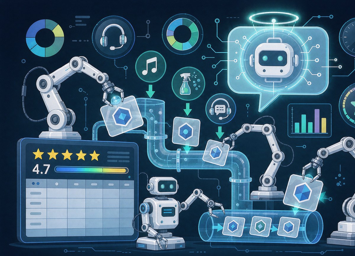 配图:买家好评没人看 AI 也没引用:revi