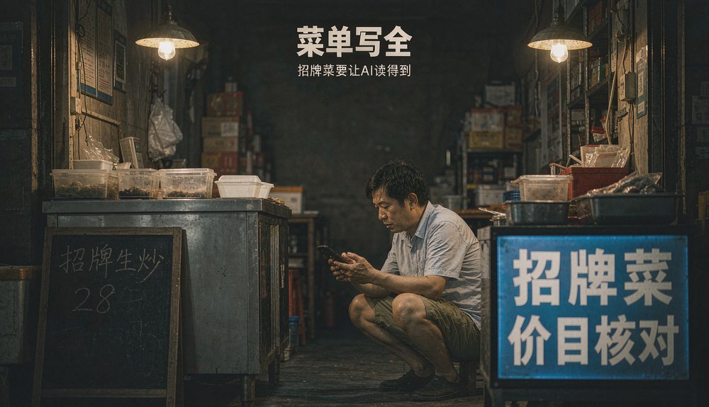 大排档打烊后核对菜单:餐饮网络推广从招牌菜写全开始
