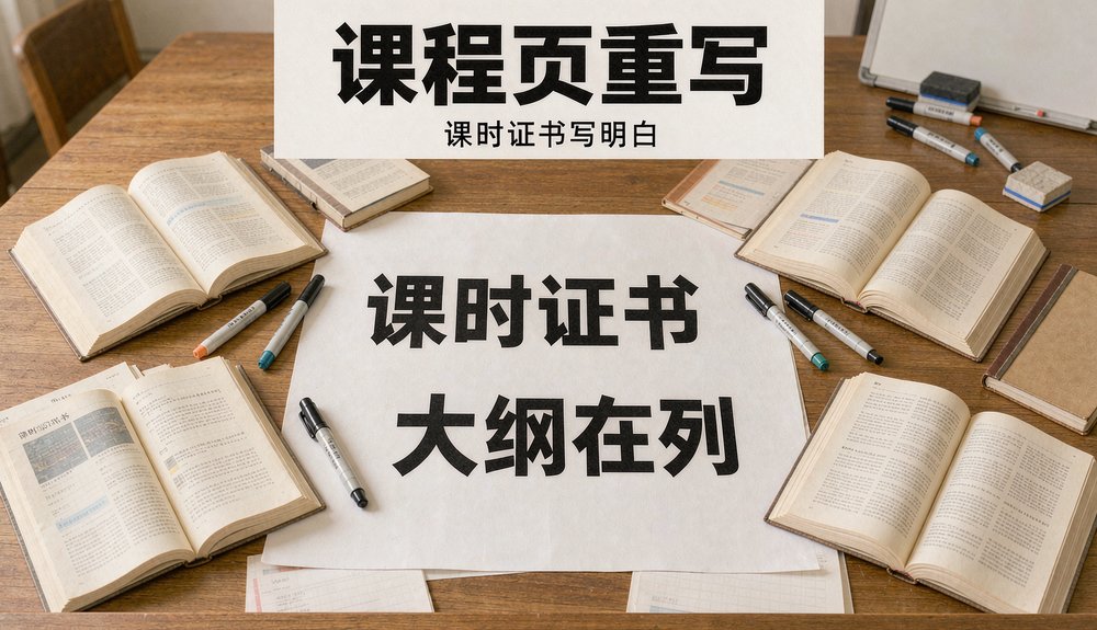 教务翻课程大纲:教育网站建设中课程页要写明白