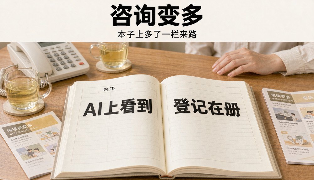 咨询登记本多了一栏来路:教育官网AI优化带来报名咨询