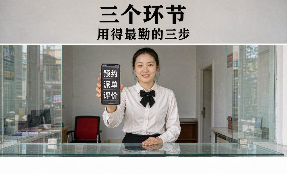 家政小程序三个核心环节：预约、派单、评价