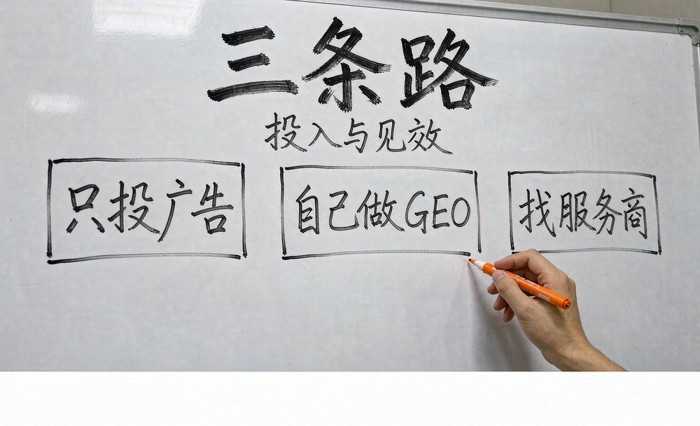 培训机构GEO三条路对比:只投广告、自己做、找服务商
