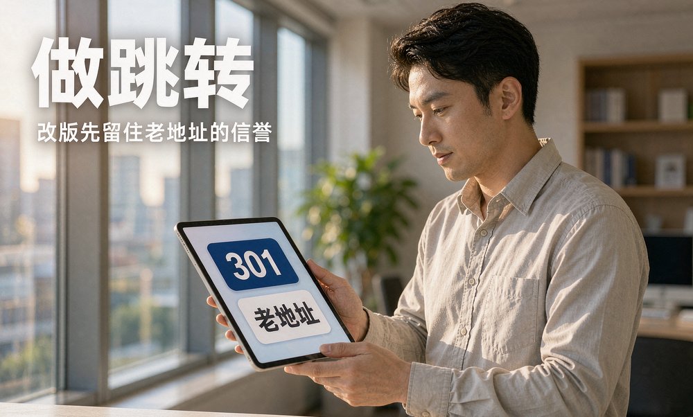 改版先做 301 跳转,老地址别断