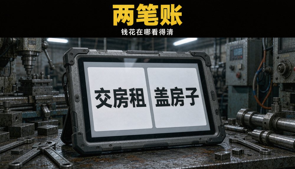工业平板上的两份推广预算对照表