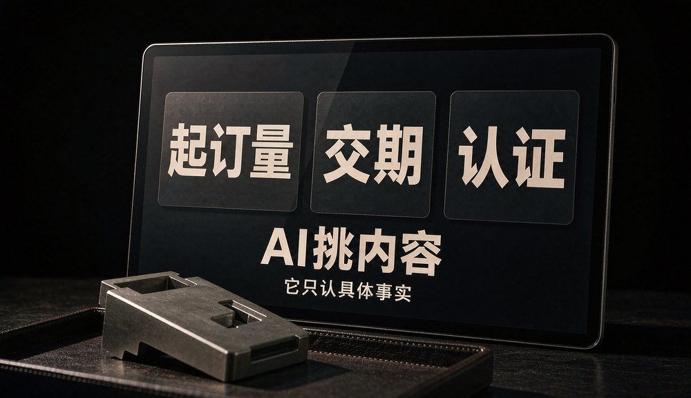 AI只认具体事实:起订量、交期、认证这些硬信息