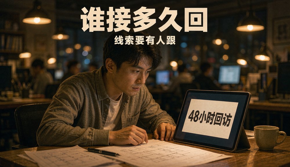 装修公司线索要定人定时回访,报价后48小时内跟进一次