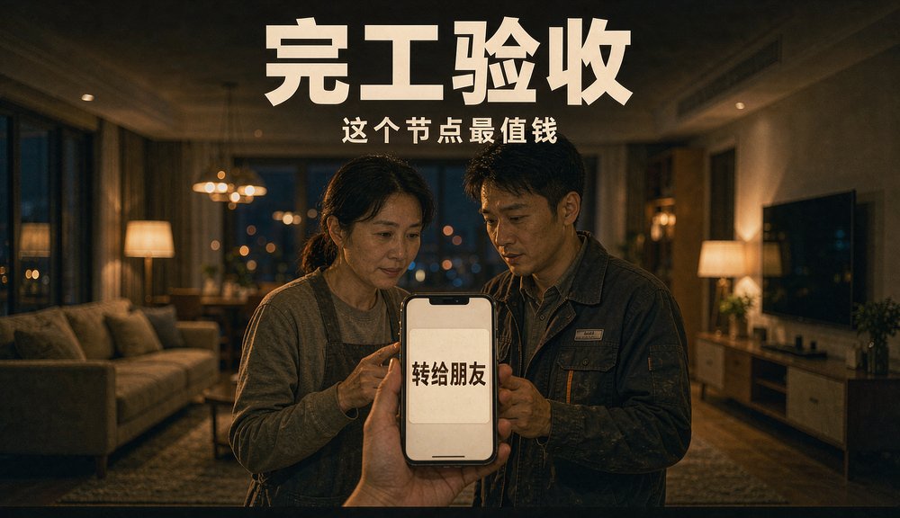 完工验收时让业主顺手转发小程序,这个节点最值钱
