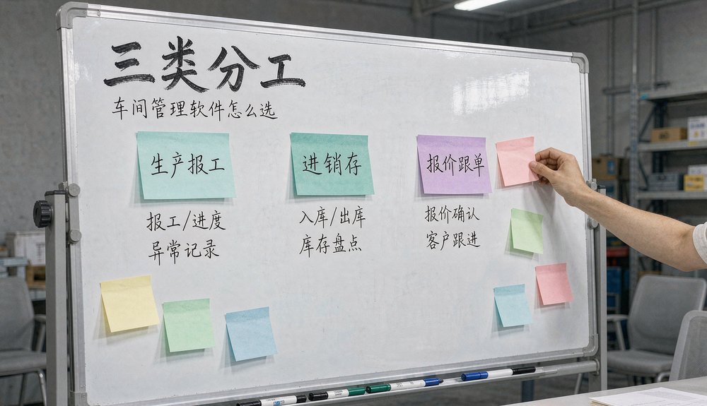 车间管理软件三类分工白板推演