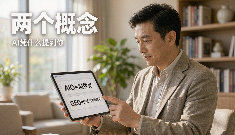 AIO和GEO两个概念一屏看懂