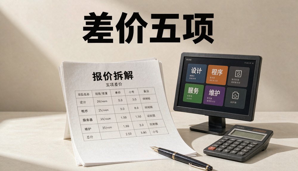 建站报价拆解:五项差价明细