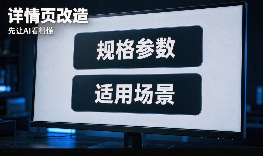 店主逐条修改商品详情页,AI搜索优化从字段补齐开始