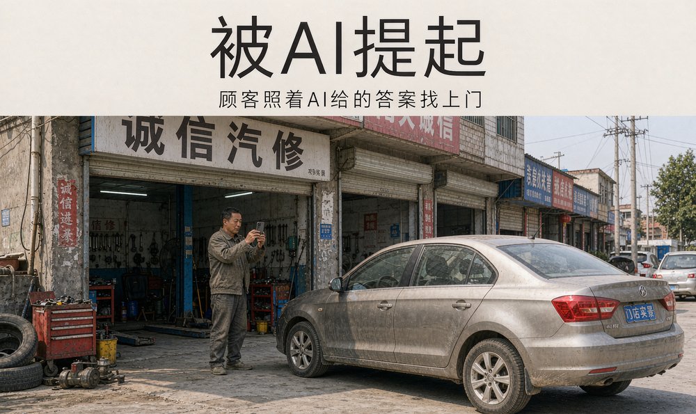 汽修店老板拍摄门店实景,被AI提起后顾客找上门