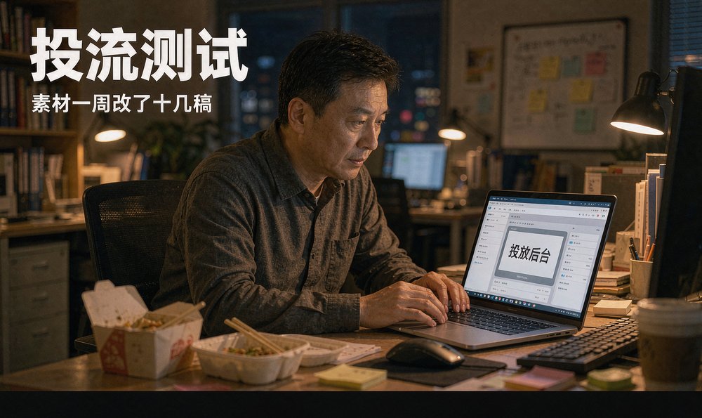 机构老板夜里盯投放后台,素材一周改了十几稿