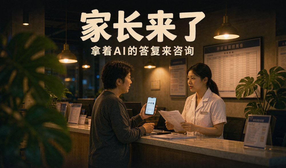 家长拿着AI答复上门咨询