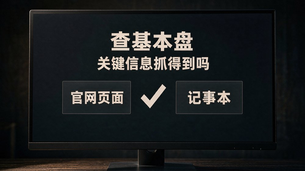 官网基本盘自查：复制到记事本对比