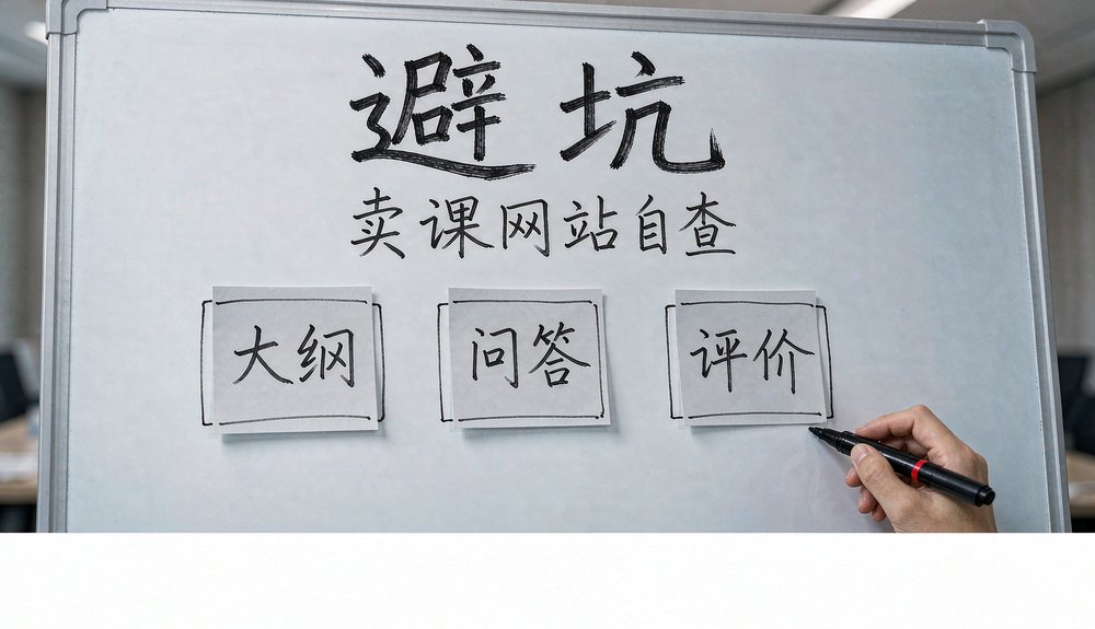 卖课网站避坑自查:课程大纲、问答、评价三处先过一遍