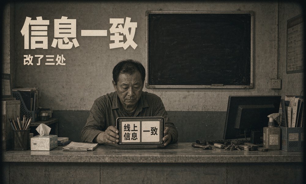 店主核对线上信息一致性