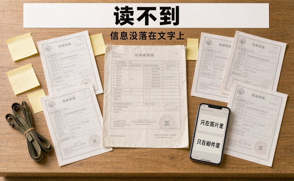 外贸厂把证书复印件与规格表摊开核对,找出只在图片和邮件里的信息