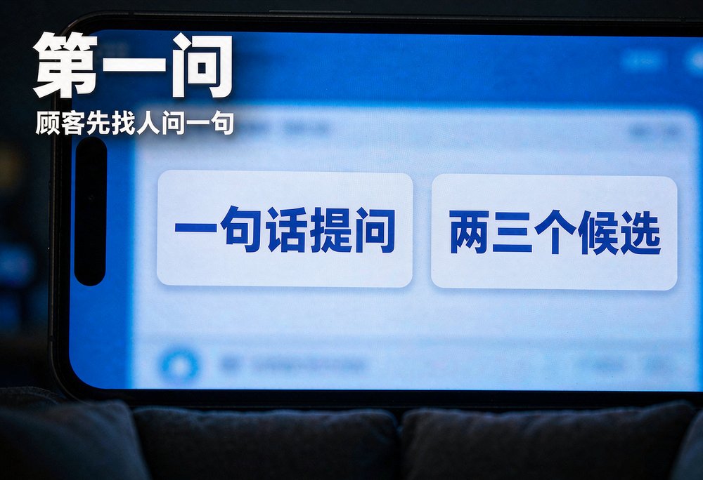 顾客的手机屏幕上AI助手给出候选建议,零售店的露脸机会从这一问开始