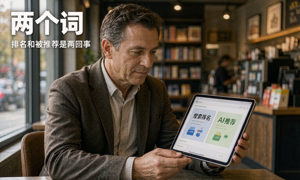 店主在柜台后把地址、营业时间、服务范围一条条录进电脑,这些信息AI要读得到