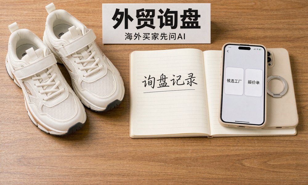 温州鞋服产业带的外贸业务员在整理海外询盘记录,AI 给出的候选工厂名单成了新的第一道筛选