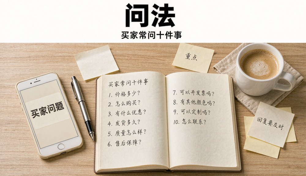 外贸业务员的桌上,把海外买家最常问的十个问题整理成清单笔记