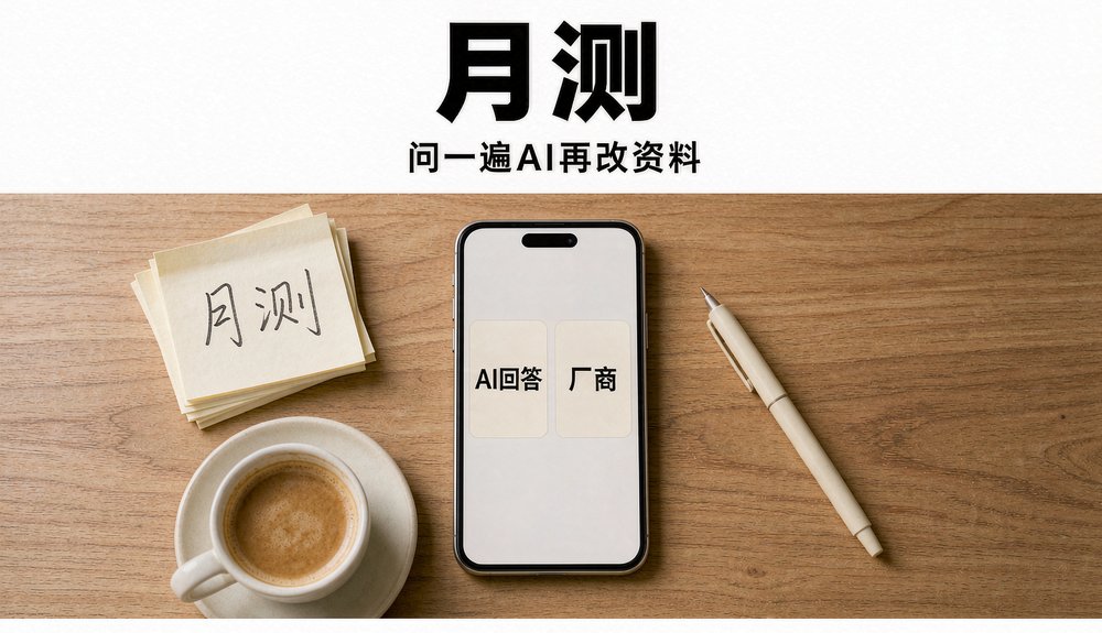 外贸业务员每月用 AI 助手测一遍自己品类的回答,核对厂商名单
