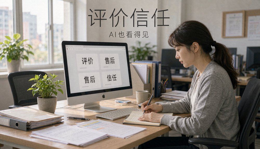 电商店主把客户评价和售后信息整理成 AI 读得到的内容
