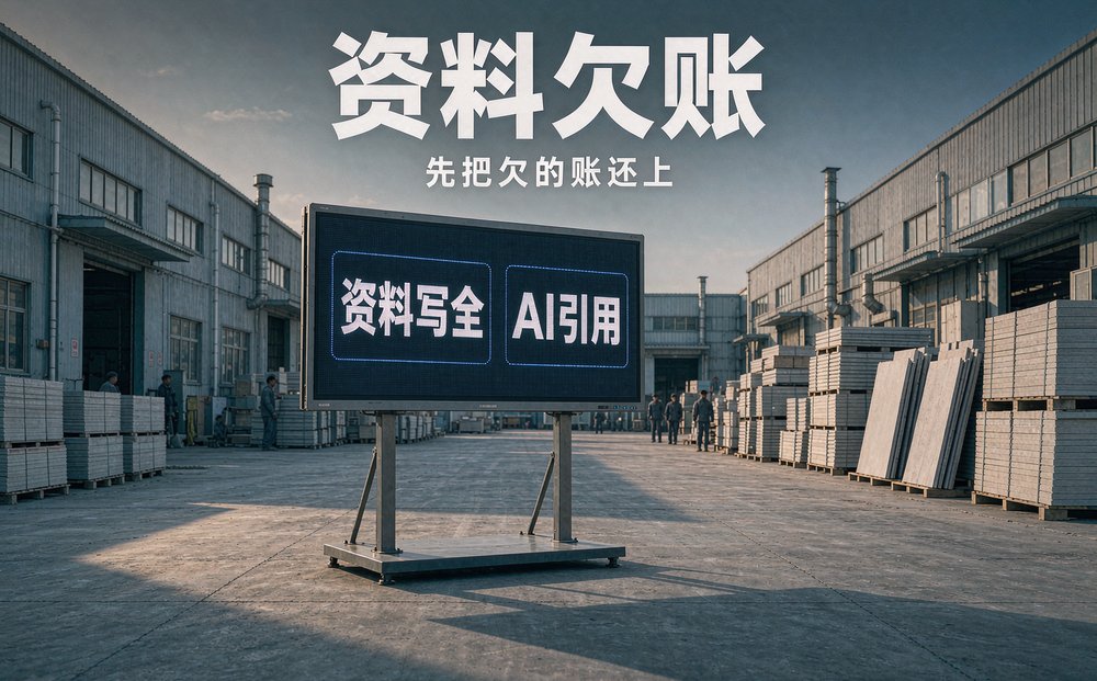 福建省福州市闽侯县建材与工艺品产业带的厂区里,立屏提示资料写全、AI 引用