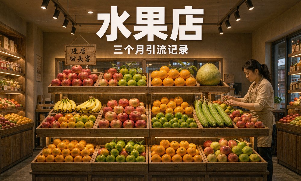 社区水果店店员整理果架,进店和回头客是三个月里最实在的变化