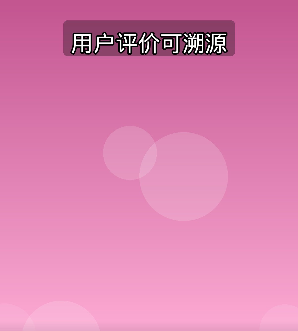 用户评价可溯源