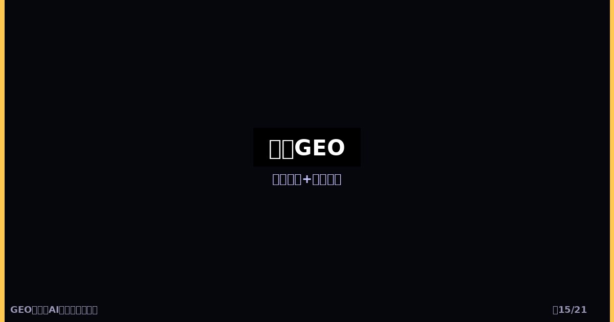 地域GEO统一内核与地域外壳