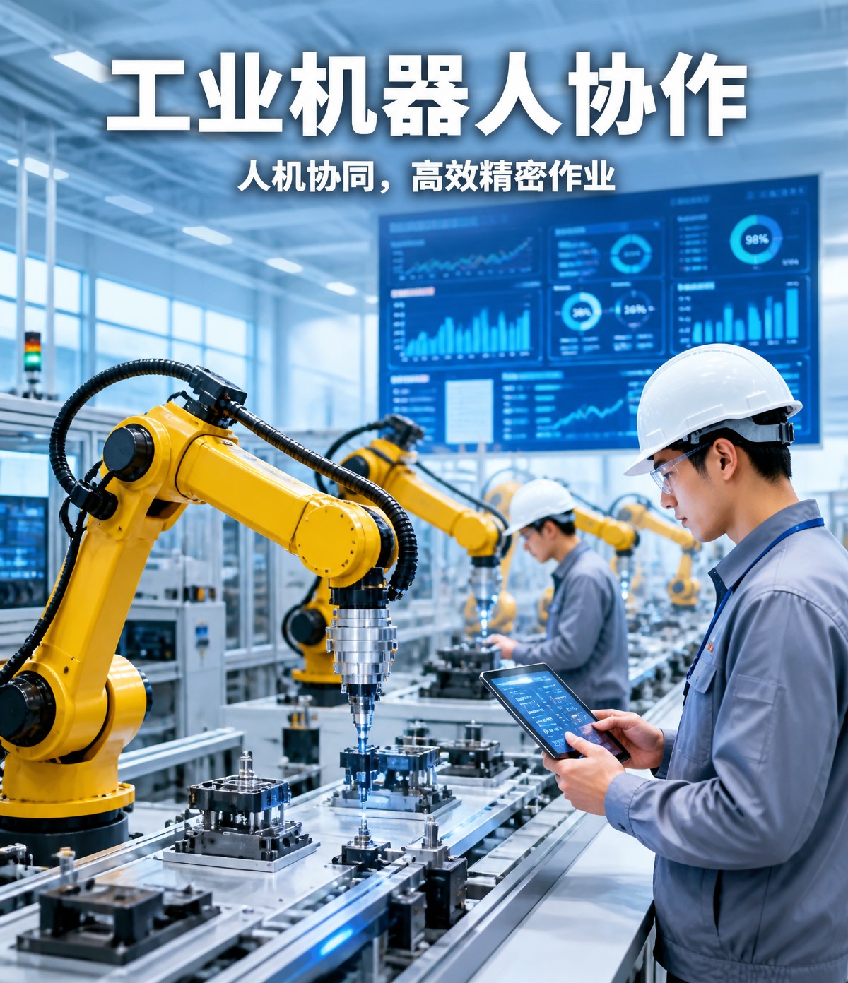 工业机器人协作 - 人机协同，高效精密作业