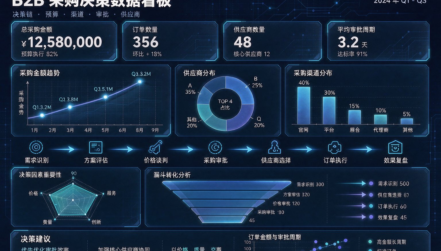 B2B采购决策的数据看板