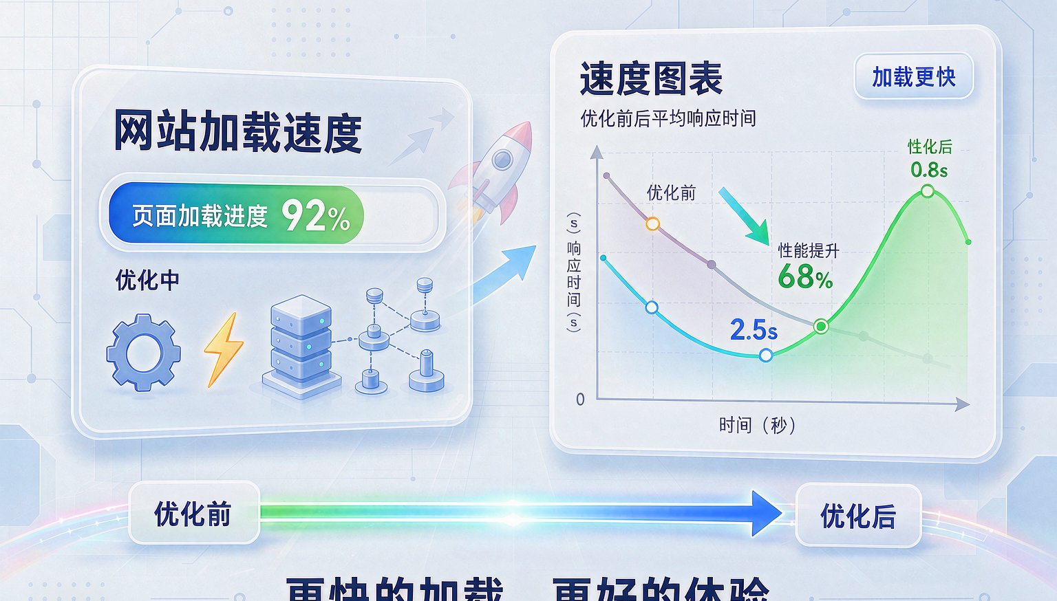 网站加载速度与性能优化示意