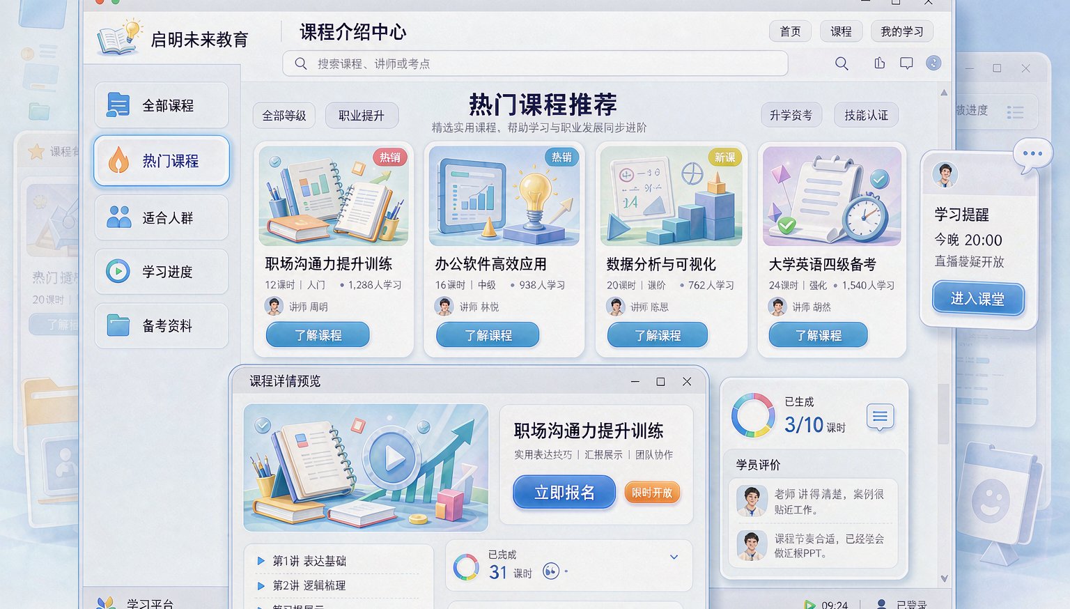 教培机构官网课程介绍页